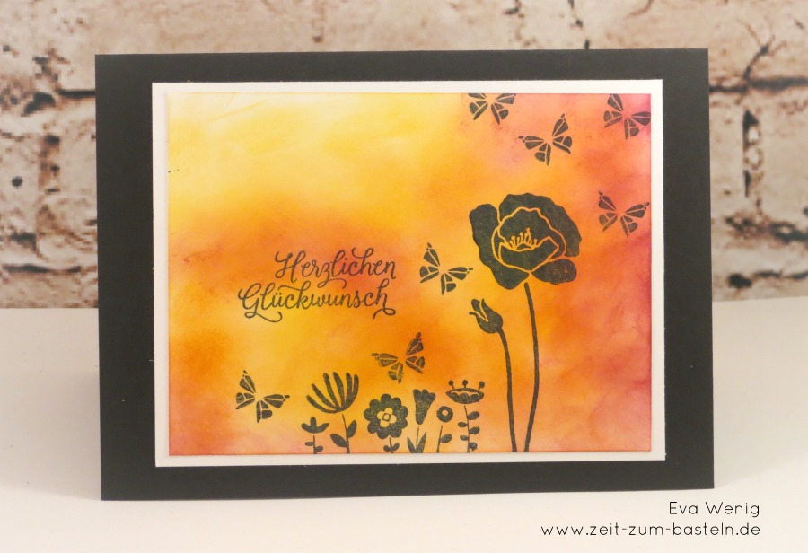 Flirty Flowers - Karte mit Schattenblumen