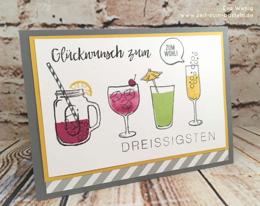 www.zeit-zum-basteln.de - Karte zum runden Geburtstag für einen Mann (Stampin Up)