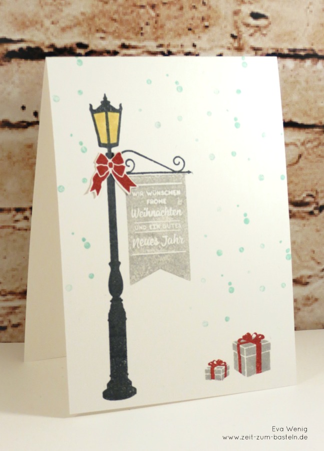 www.zeit-zum-basteln.de - Weihnachtliche Laterne - Weihnachten im Lichterschein (Stampin Up)