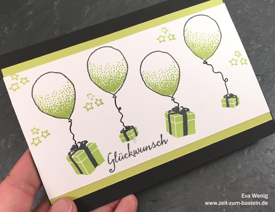 Fliegende Geschenke (Stampin Up Partyballons, Weihnachten im Lichterschein) - www.zeit-zum-basteln.de