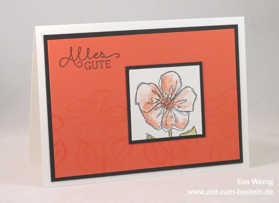 Blumige Karte mit der Spotlight-Technik - Stampin up Penned & Painted - www.zeit-zum-basteln.de