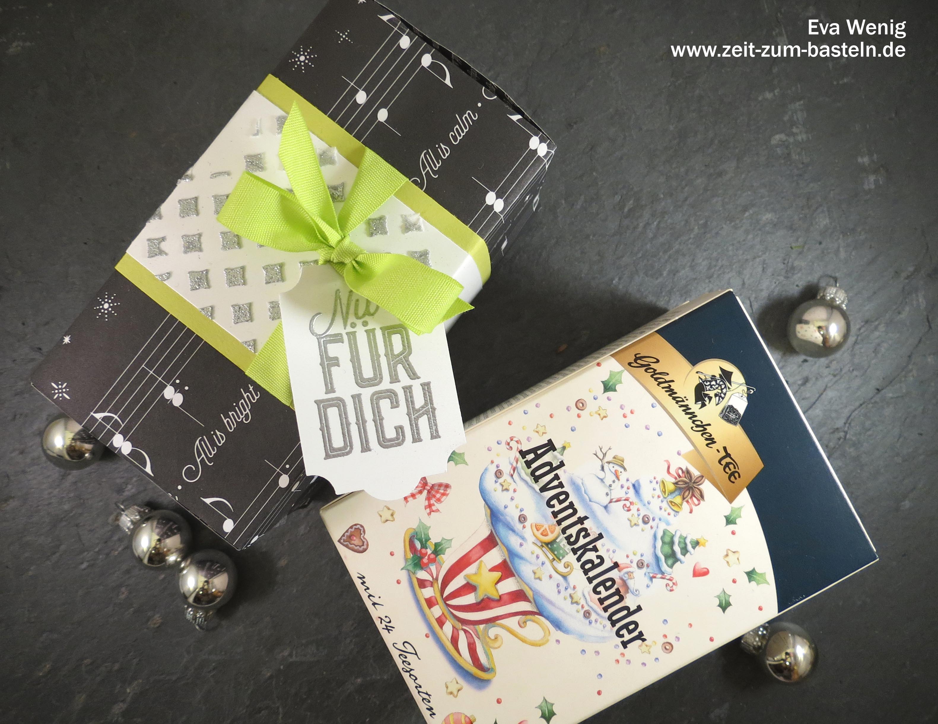 Tee Adventskalender - Stampin Up (Weihnachtliche Etiketten) - www.zeit-zum-basteln.de