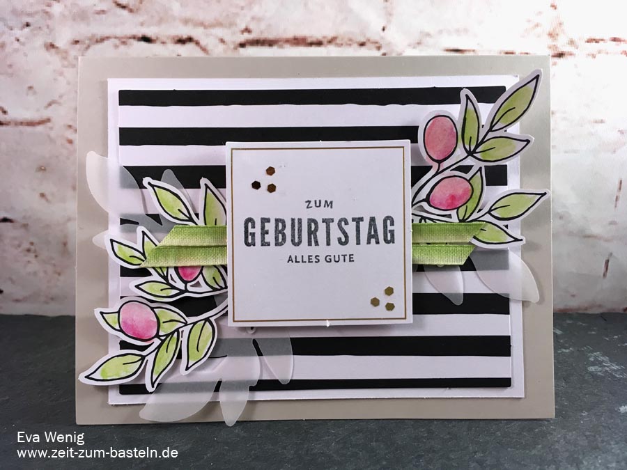Karten mit Kartenset Gruß + Glück incl. Video Tutorial - Stampin up - www.zeit-zum-basteln.de