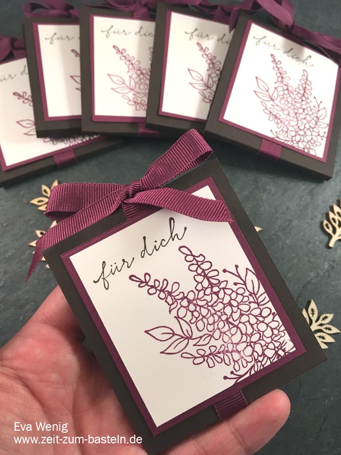 kleines schnelles Teegeschenk mit Lots of Lavender von Stampin Up - www.zeit-zum-basteln.de