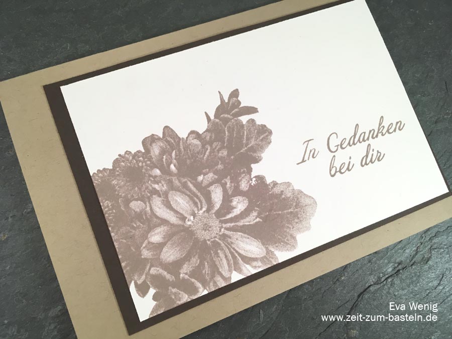 schnelle, stilvolle Trauerkarten mit 'Blumen von Herzen' (Stampin Up) - www.zeitz-zum-basteln.de