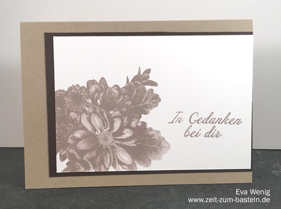 schnelle, stilvolle Trauerkarten mit 'Blumen von Herzen' (Stampin Up) - www.zeitz-zum-basteln.de