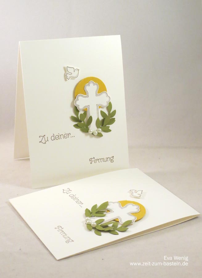Simple Karten zur Firmung für Mädchen & Jungen - Stampin Up - www.zeit-zum-basteln.de