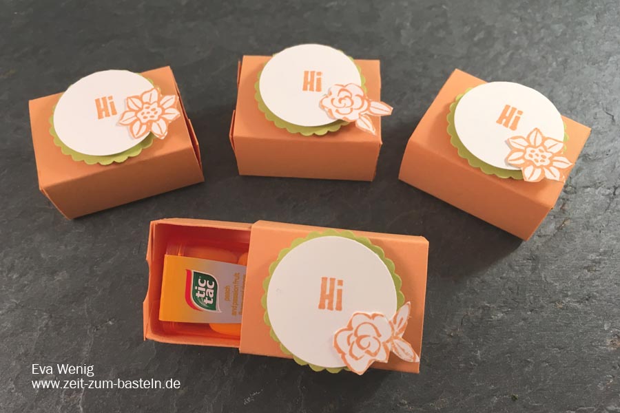 Mini-Schachtel als Eyecatcher - Mini Tic Tac frühlingshaft verpackt - Stampin Up - www.zeit-zum-basteln.de