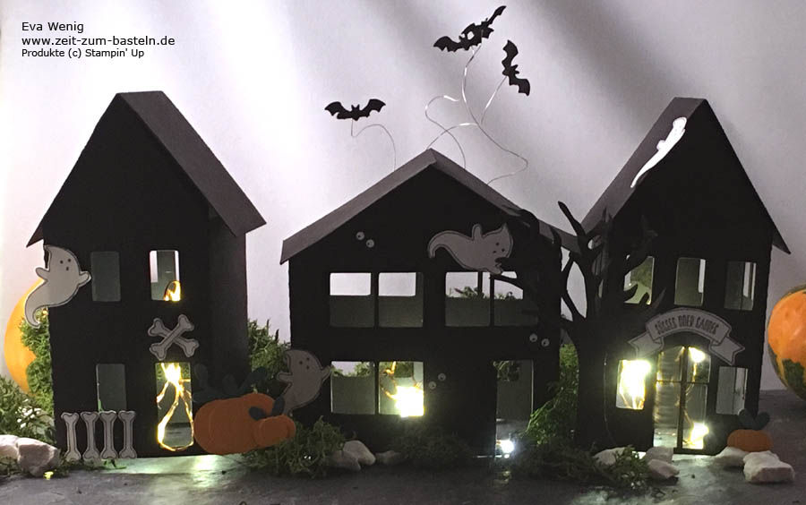 Halloween Geisterstadt - Ein Freebie für Dich zum Ausdrucken oder als Plotter Schnittdatei für Cameo & andere - www.zeit-zum-basteln.de