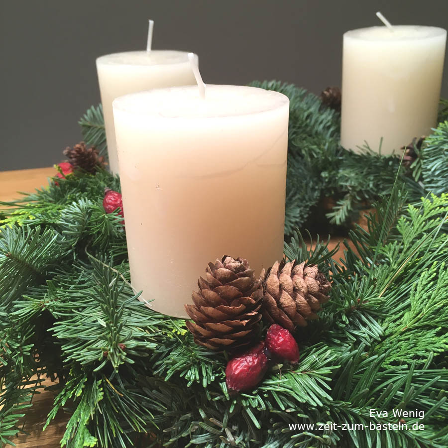 Mein Adventskranze 2018 - www.zeit-zum-basteln.de