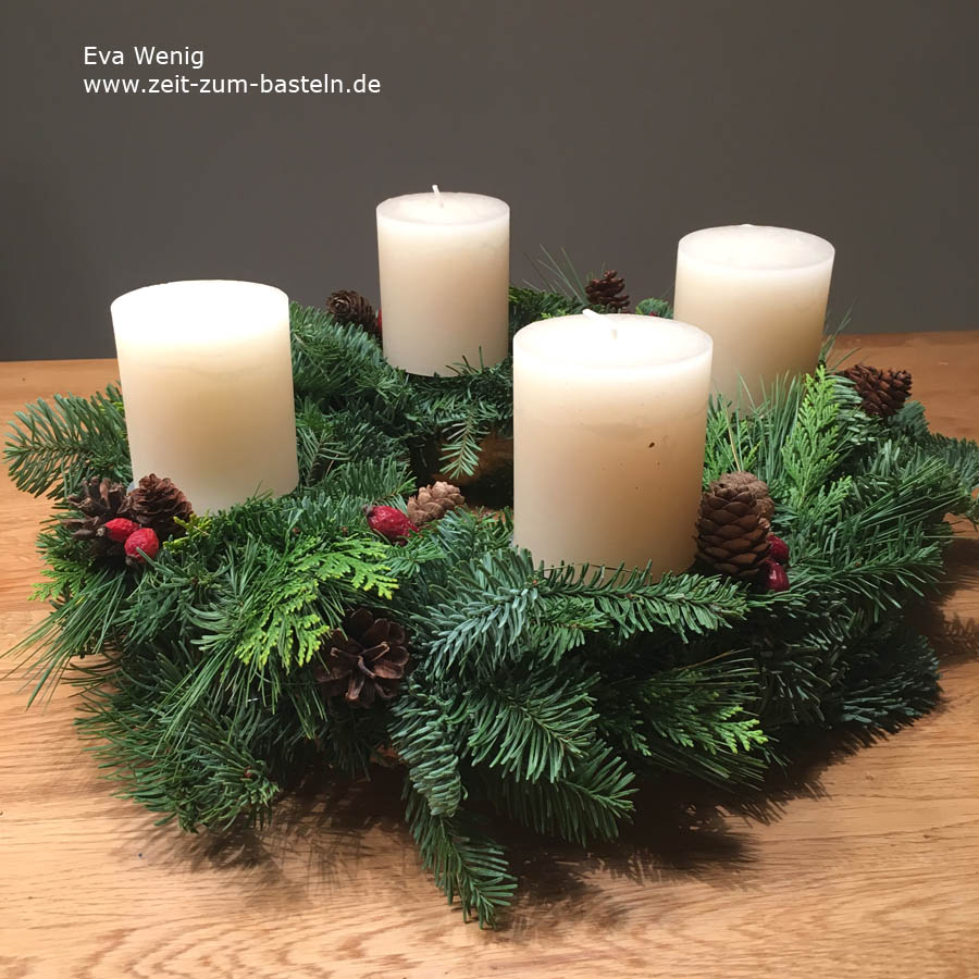 Mein Adventskranze 2018 - www.zeit-zum-basteln.de