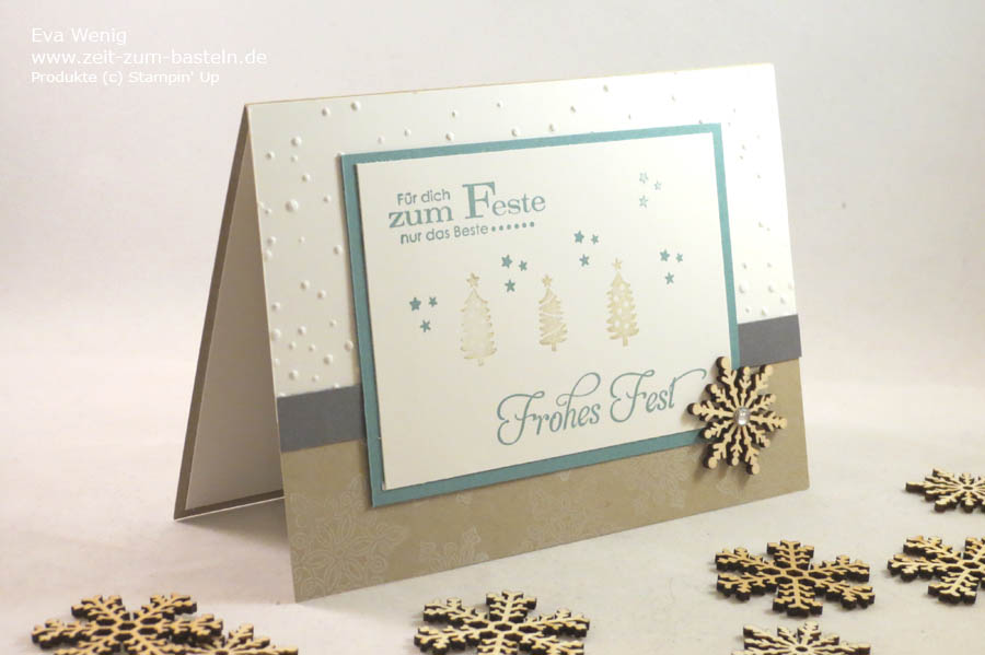 Weihnachtskarte 'Zum Feste nur das Beste' (Stampin Up) - www.zeit-zum-basteln.de