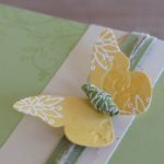 Schmetterlingskarte mit Papierperlen