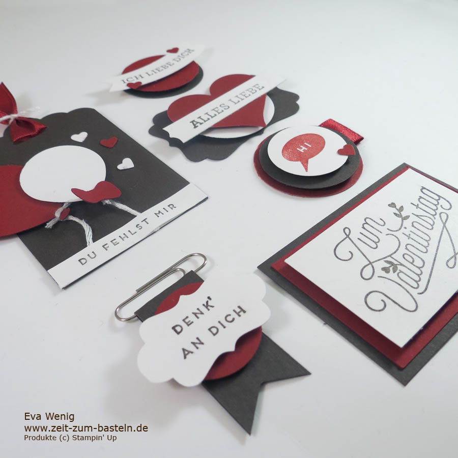 Card Candy zum Valentinstag - prima zum Verbasteln von Resten - Stampin Up - www.zeit-zum-basteln.de