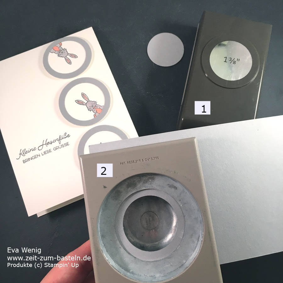 Kleiner Basteltipp für die Rahmen auf meinem Blog. Osterkarte mit Hasengrüße. Koloriert sind sie mit Stampin Blends - nStampin Up - www.zeit-zum-basteln.de