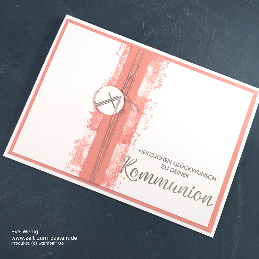Ein Set an Kommunionskarten, inspiriert von Bastelglanz - Stampin Up - www.zeit-zum-basteln.de