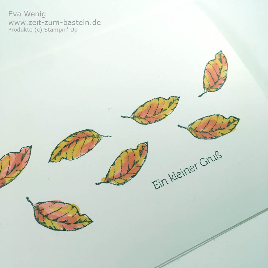 Herbstliche Karte mit 'Magnoliengruß' von Stampin Up - www.zeit-zum-basteln.de