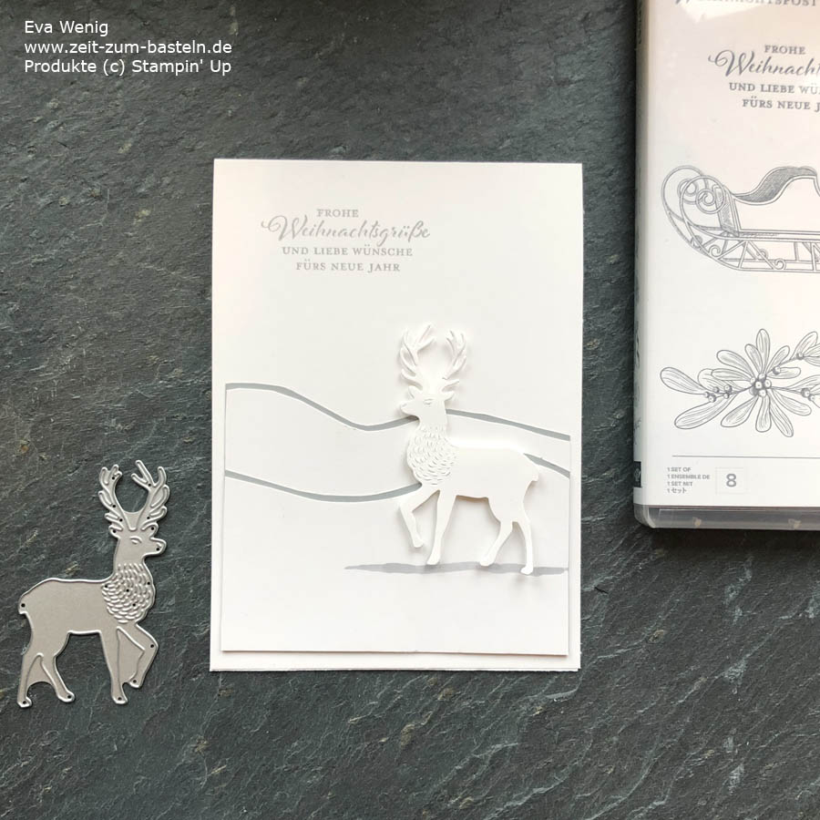 Weihnachtskarte mit Weihnachtspost von Stampin Up