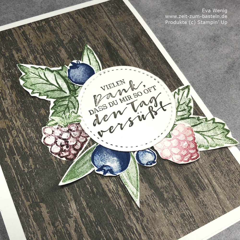 Fruchtige Karte mit Fruchtige Grüße von Stampin Up