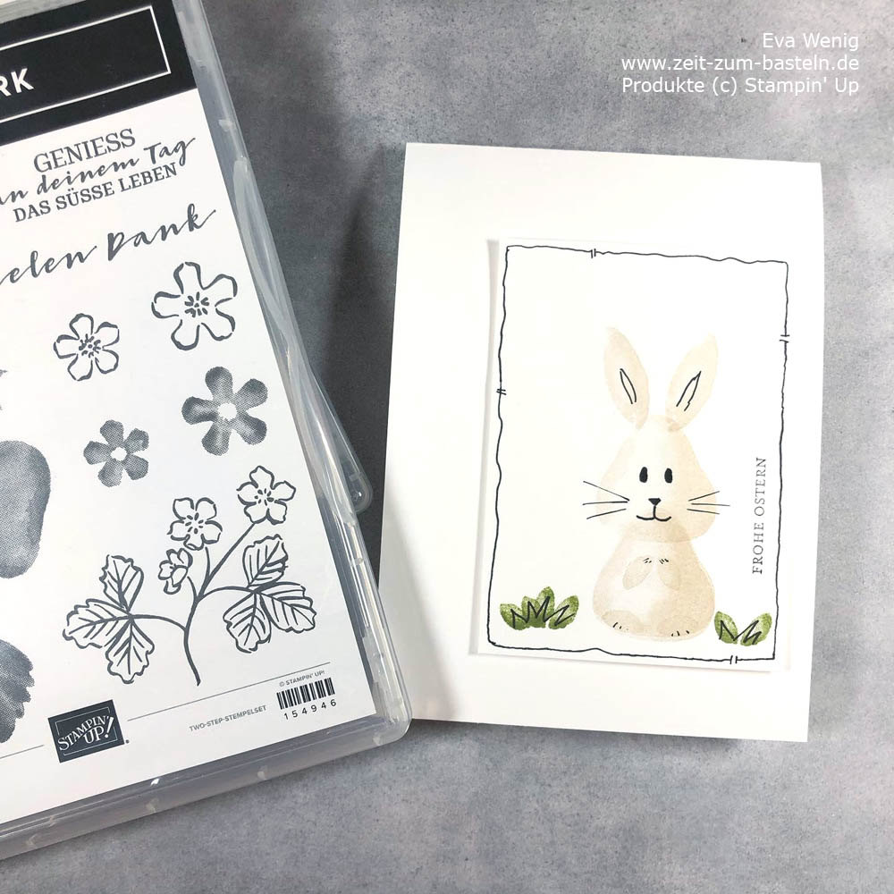 Osterhase mit dem Set 'Beerenstark' Osterkarte mit Stampin Up