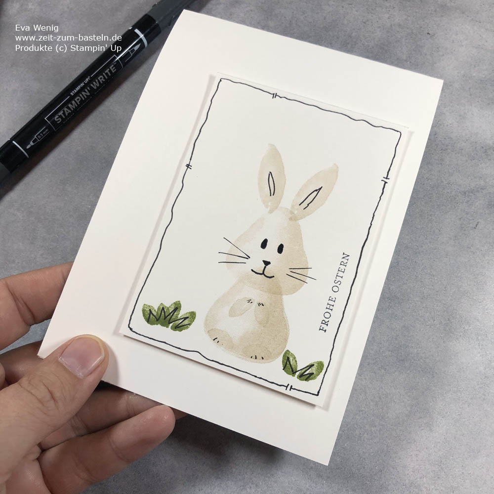 Osterhase mit dem Set 'Beerenstark' Osterkarte mit Stampin Up