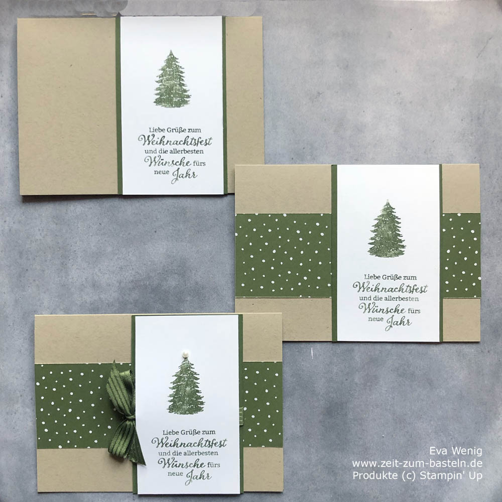 Weihnachtskarten Immergrüne Eleganz Stampin Up
