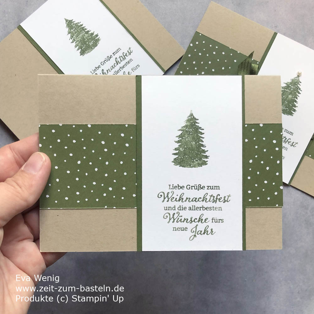 Weihnachtskarten Immergrüne Eleganz Stampin Up