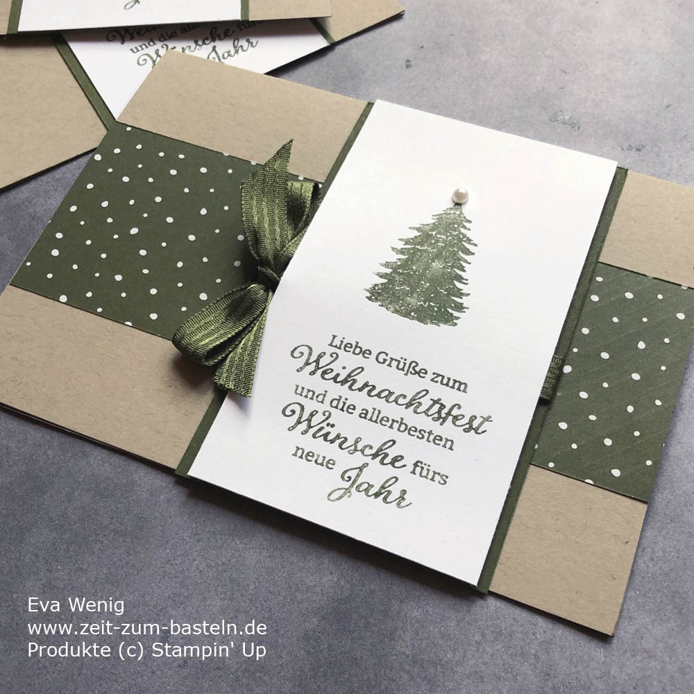 Weihnachtskarten Immergrüne Eleganz Stampin Up